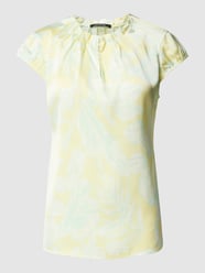 Blouseshirt met all-over motief van comma Geel - 24