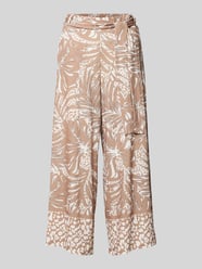 Stoffhose mit Bindegürtel von MORE & MORE Beige - 37