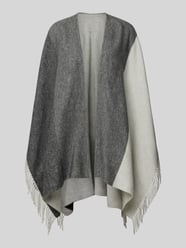 Poncho mit Fransen von WHITE LABEL Grau - 30