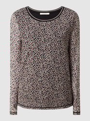 Blusenshirt aus Mesh  von BETTY & CO WHITE Grau / Schwarz - 3