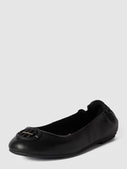 Ballerinas mit Label-Applikation von Tommy Hilfiger Grau / Schwarz - 30