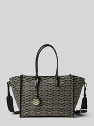 Tote Bag mit Label-Anhänger Modell 'LA GIO' von Emporio Armani Schwarz - 21