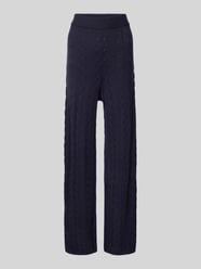 Strickhose mit Zopfmuster von Christian Berg Woman Blau - 18