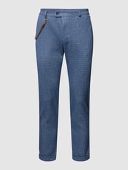 Hose mit Karomuster Modell 'Clow' von CG - Club of Gents Blau - 39