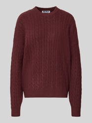 Oversized Fit Strickpullover mit Zopfmuster von REVIEW Bordeaux - 41
