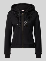 Sweatjacke aus Viskose-Elasthan-Mix mit Pailletten von Liu Jo Sport - 6