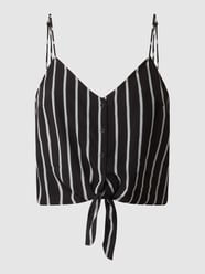 Crop Top mit Knotendetail  von REVIEW Grau / Schwarz - 38
