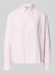 bluzka oversized z czystego lnu od Tommy Hilfiger Fuksjowy - 34