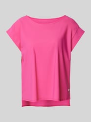 T-Shirt mit Label-Applikation Modell 'GRIT' von Raffaello Rossi Pink - 31