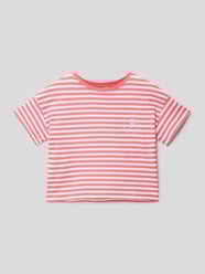 T-Shirt mit Streifenmuster Modell 'fresh' von Mango Orange - 47
