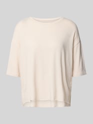T-Shirt mit U-Boot-Ausschnitt von Juvia Beige - 2