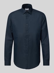 Slim Fit Freizeithemd aus Leinen-Baumwoll-Mix von Jake*s - 40