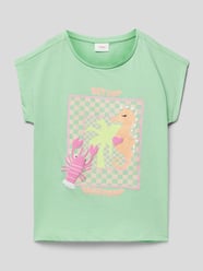 T-shirt met motiefprint van s.Oliver RED LABEL Groen - 19