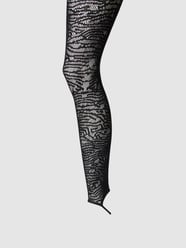 Strumpfhose mit Animal-Muster von Wolford Grau / Schwarz - 8
