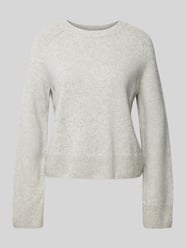 Gebreide pullover met trompetmouwen van Lanius Grijs / zwart - 22