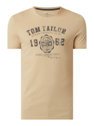 T-Shirt mit Logo-Print von Tom Tailor Beige - 36