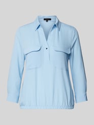 Bluse mit aufgesetzten Brustpattentaschen von More & More Blau - 21