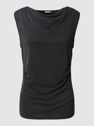 Blusentop mit Wasserfall-Ausschnitt von s.Oliver BLACK LABEL Schwarz - 22
