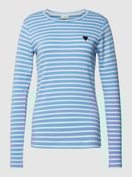 Longsleeve mit Motiv-Stitching Modell 'Liddy' von Kaffe Blau - 7