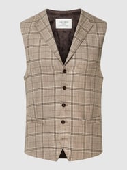 Weste mit Karomuster Modell 'Warner' von Carl Gross Beige - 20