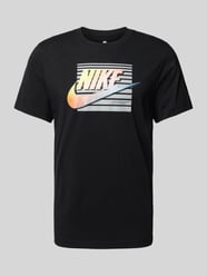 T-Shirt mit Label-Print von Nike Schwarz - 24