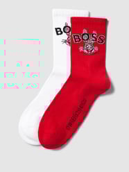 Socken mit Label-Print im 2er-Pack von BOSS Rot - 24