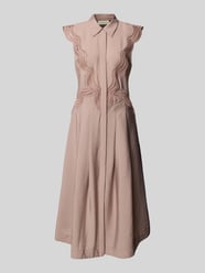 Midikleid aus Viskose-Mix mit Lochspitze Modell 'COLE' von Copenhagen Muse Pink - 4