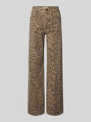Wide Fit Jeans mit Animal-Print Modell 'Dara Leo Pants' von MOS MOSH Beige - 34