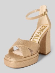 Sandalette aus Leder mit Blockabsatz Modell 'MAY' von Buffalo Gold - 19