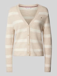 Regular Fit Cardigan aus Wolle mit Logo-Stitching von Tommy Hilfiger Beige - 31