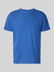 T-shirt van mix van katoen en linnen met borstzak van Superdry - 7