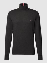 Rollkragenpullover mit Kaschmir-Anteil und Logo-Stitching von Tommy Hilfiger Grau - 23