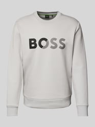 Sweatshirt mit Label-Print von BOSS Green Grau - 2