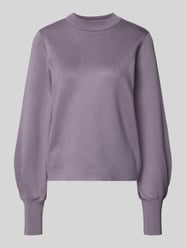 Sweter z dzianiny z prążkowanymi wykończeniami od Jake*s Collection - 25