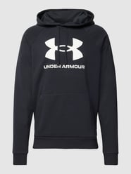 Bluza z kapturem i nadrukiem z logo model ‘Rival’ od Under Armour Czarny - 29