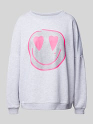 Sweatshirt mit gerippten Abschlüssen von miss goodlife Grau - 16