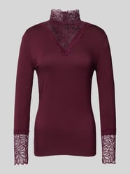 Longsleeve mit  Spitzenbesatz Modell 'Marica' von Soyaconcept Bordeaux - 30