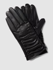 Handschuhe mit Raff-Details Modell 'LITA' von Mango Grau / Schwarz - 37