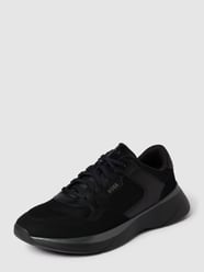 Sneaker mit Kontrastbesatz Modell "Dean Runn" von BOSS Grau / Schwarz - 35