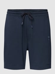 Sweatshorts mit Logo-Stitching Modell 'SEWALK' von BOSS Orange Blau - 14