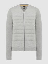 Strickjacke mit Kontrastvorderseite von Fynch-Hatton Grau / Schwarz - 47