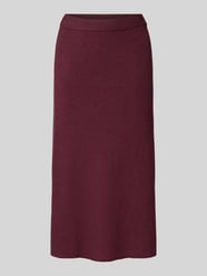 Knielange gebreide rok met elastische band, model 'COMFY' van Vila - 30
