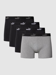 Boxershorts mit elastischem Logo-Bund im 4er-Pack von Puma Schwarz - 30