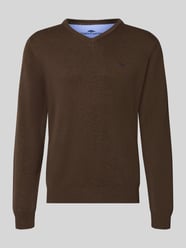 Strickpullover mit Label-Strickerei von Fynch-Hatton - 7