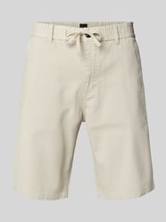 Tapered fit bermuda met elastische band, model 'Chino' van BOSS Orange Beige - 44