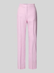 Straight Fit Leinenhose mit Bügelfalten Modell 'Boreli' von MANGO Pink - 22