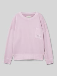 Oversized sweatshirt van puur katoen van Tom Tailor Fuchsia - 1