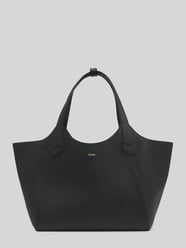 Shopper aus echtem Leder mit Label-Detail von BOSS - 35