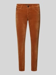 Slim fit broek met siernaden van Marc Cain Bruin - 25