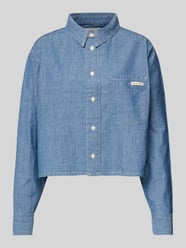 Cropped Bluse in Denim-Optik von Calvin Klein Jeans - 36